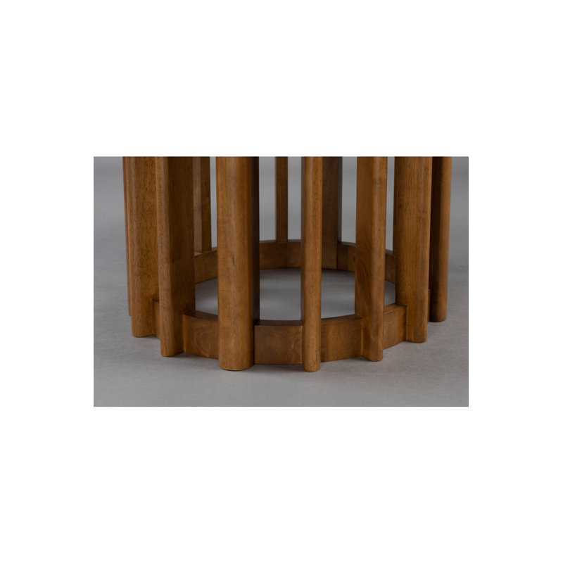 Dining Table Round Dining Table, Dark Brown