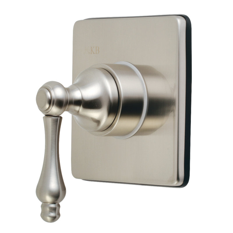 Kingston Brass Single-Handle Wall Mount Three-Way Diverter Valve with Trim Kit, Brushed Nickel