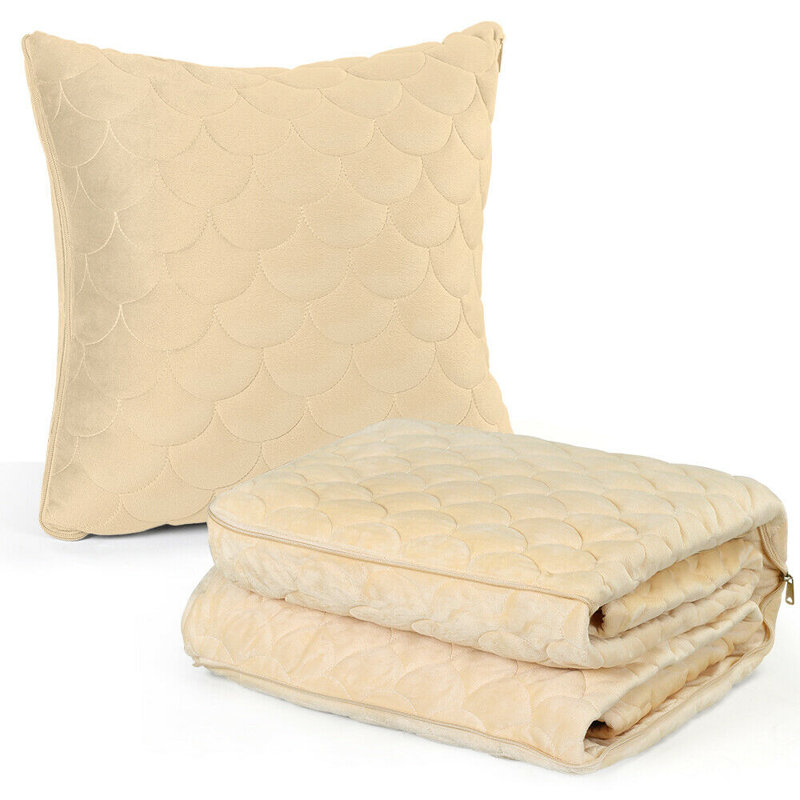 Ultan Polyester Medium Pillow, Beige