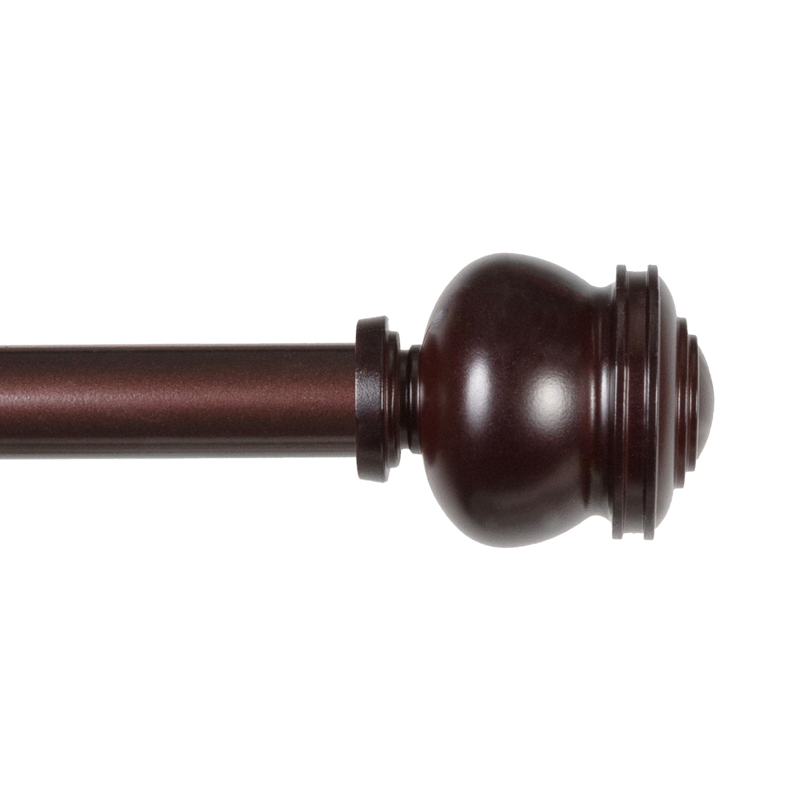 Lowri Glendale Curtain Rod, 28'' - 48'', Cocoa