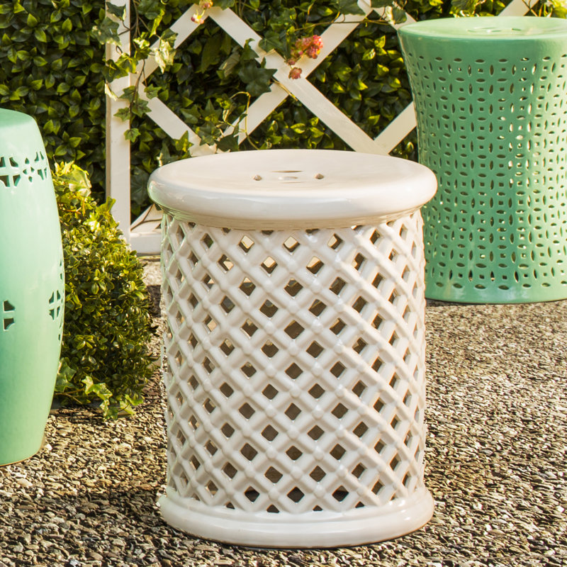 Tabouret de jardin Antigonos, Crème