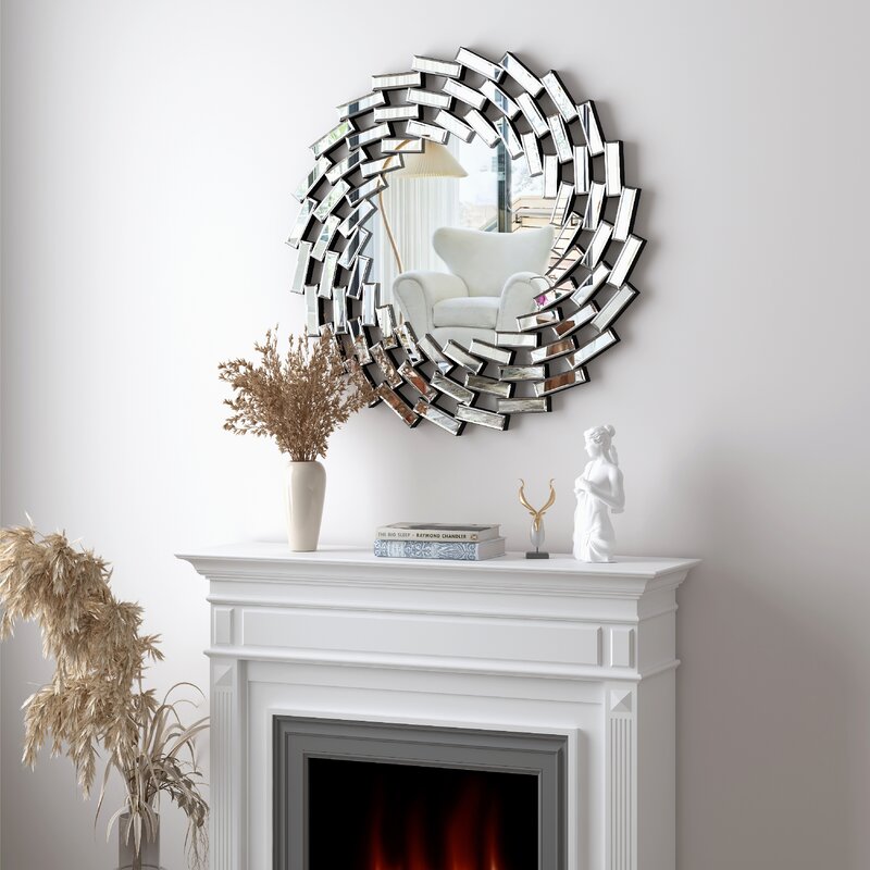 Willa Arlo Interiors Freelon Sunburst Glass Round Wall Mirror & Reviews ...