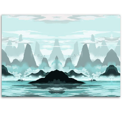 Abstract Mountains Peel & Stick Border