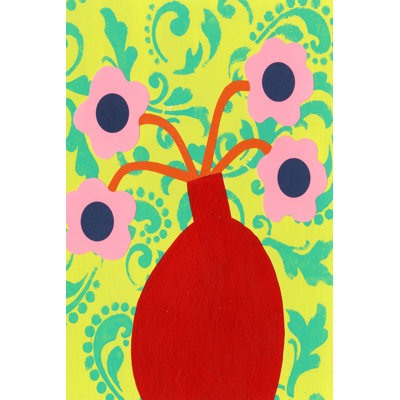 Graphic Vase VI by Regina Moore - Wrapped Canvas Painting