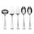 Lenox Portola 5 Piece Dishwasher Safe Hostess Set, Polished Finish, Silver