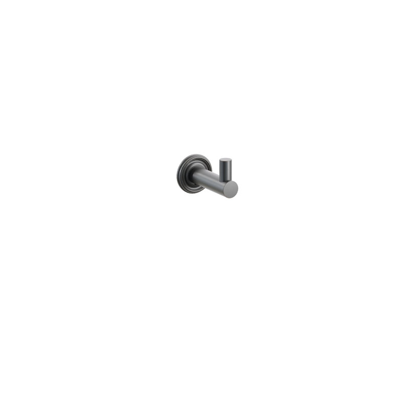 Modern Tubular Brass Single Robe Hook, Oil Rubbed Bronze