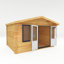 13ft x 10ft Retreat Log Cabin With UPVC Windows & Doors (44mm)-105863343