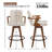 Eastwood 3 Pieces Swivel Faux Leather Counter&Bar Stools With Bamboo Frame-564010257-564010259