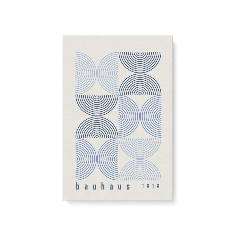 «Blue Bauhaus Composition», affiche I, toile tendue, H 18 po x l 12 po