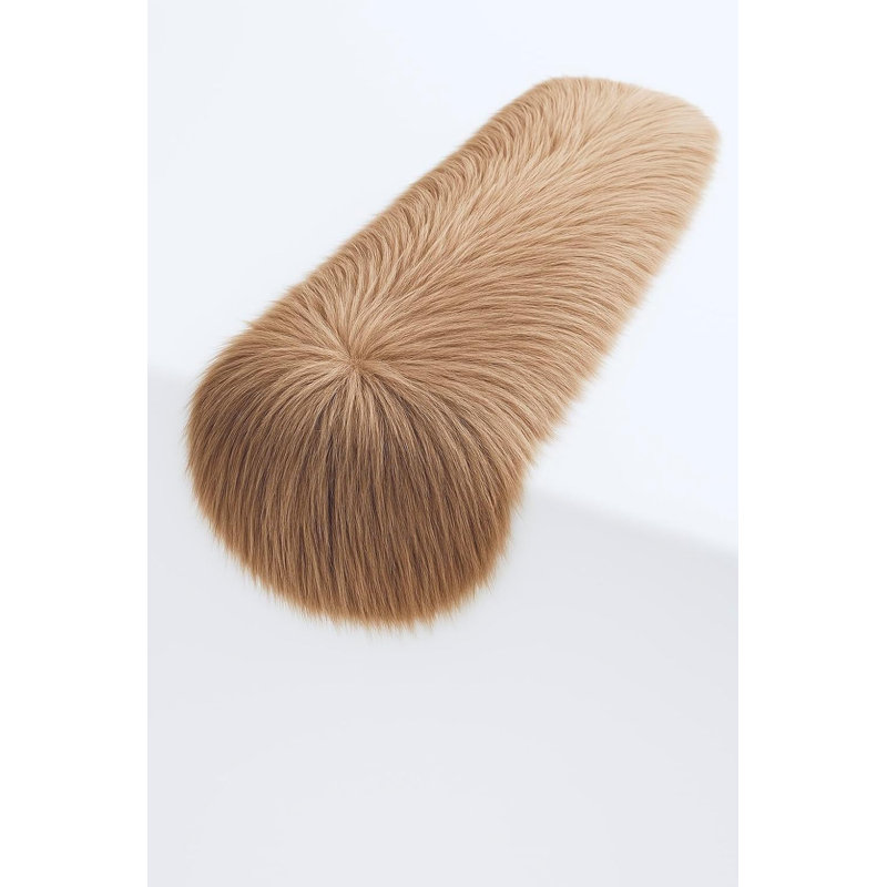 FabricLA Faux Fur Accent Cut with Rounded Edges for Holiday & Christmas Décor, Navy Blue, 36" W x 72" L