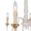 Lustre 6 lumières façon bougie avec accents en bois