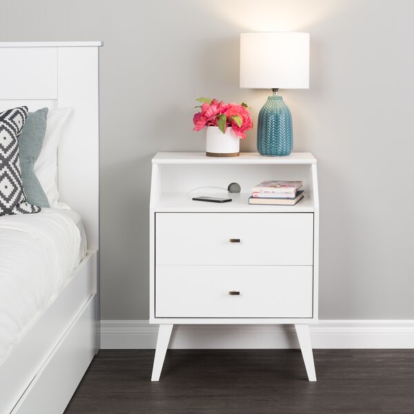 Mercury Row® Alyssa 2 - Drawer Nightstand & Reviews | Wayfair