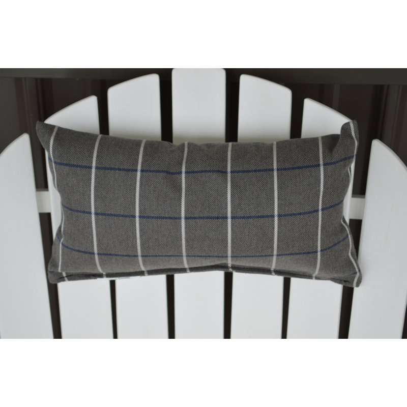  Adirondack Chair Outdoor Lumbar Pillow, Gray