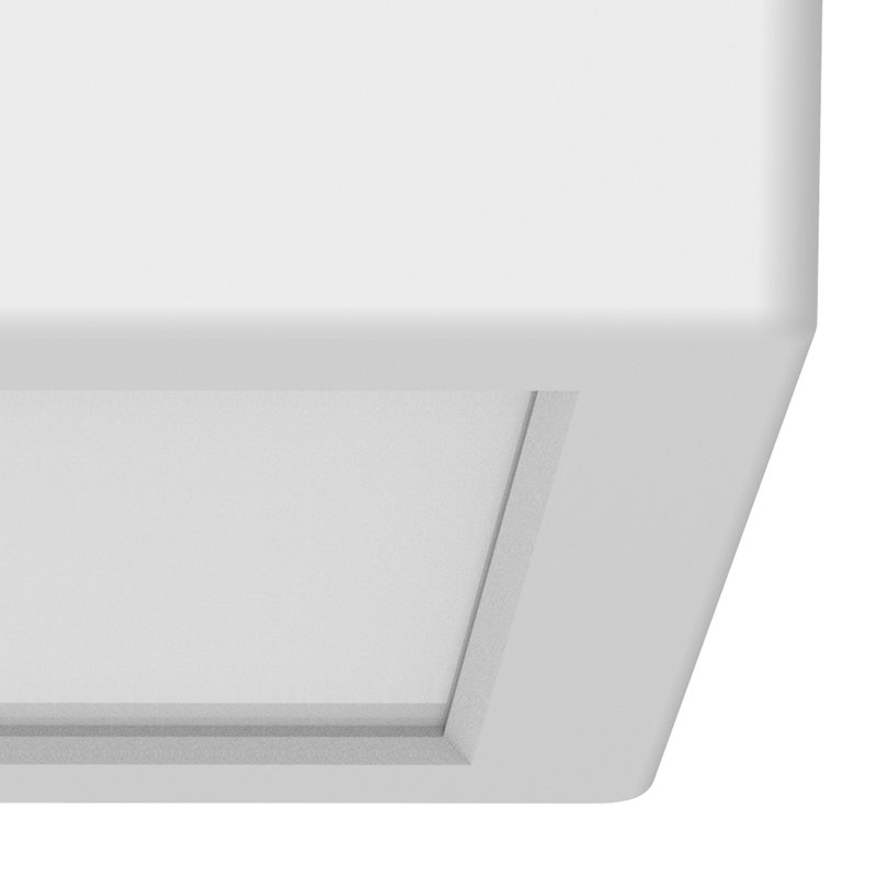 Plafonnier carré à DEL avec couleur blanche réglable KODA Pro Series (paquet de 2), H 0,70 po x l 4,40 po x P 4,40 po