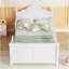 Lit simple pour lit plateforme en bois avec tête et pied de lit, blanc