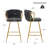 Modern Design High Stool Legs Kitchen Dining Linen Bar Chair,Suitable For Cafe Bar Restaurant,Set Of 2-441315174