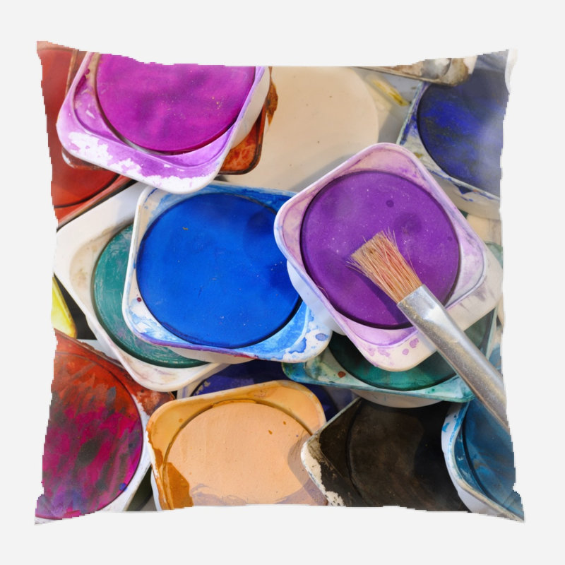 Solid Colour Outdoor Reversible Throw Pillow, Microsuede, Indoor