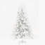 Arbre de Noël artificiel blanc de 7,5 pi de haut-1789102593