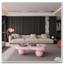 Table basse en forme de nuage, table basse avec 3 pieds sphériques pour le salon-1357000982-1357000983
