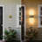 1 - Light 24'' Dimmable LED Gold Iron Outdoor Sconce with Seeded Glass-1290347832