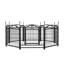 Parc pour animaux de compagnie 24 po, clôture en métal à 8 panneaux avec portes, enclos d'exercice intérieur et extérieur, parc pliable rouille et stable-1421079162