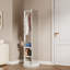 Miroir intérieur pleine grandeur, miroir pleine longueur, miroir rotatif à 360 ° avec rangement pour le salon de la chambre à coucher