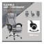 Chaise de bureau en microfibre, chaise d'ordinateur à haut dossier avec massage à 6 points, chaleur, hauteur réglable et repose-pieds rétractable-262349203-262349205