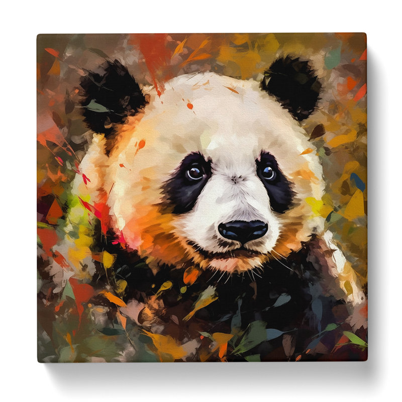 Panda Post-Impressionism - No Frame Print, 50cm H x 50cm W x 3cm D