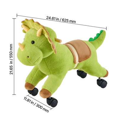 «Ride On Horse», monte des jouets de dinosaure pour les enfants, comporte des rugissements de dinosaures réalistes, aucune batterie requise, des roues lisses flexibles à 360 degrés, un siège souple, une capacité de charge maximale de 88 lb pour les tout-petits de 3 ans et plus