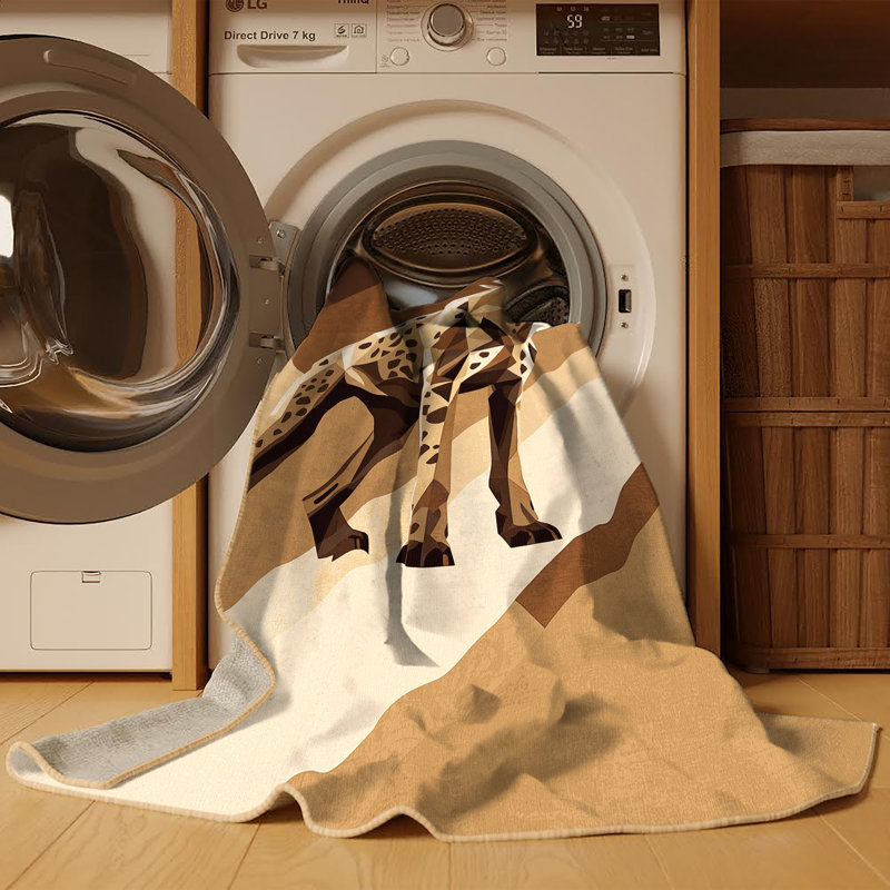 Tapis lavable à la machine Pavli Hyena, 8 x 10