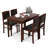 5 PCS Dining Table Set for 4 w/Rubber Wood Legs Upholstered Seat Padded Backrest-1085376179-1085376180