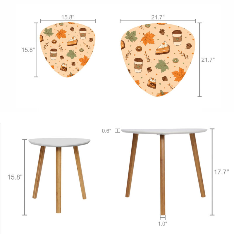 Ensemble de 2 tables gigognes Triangle Nesting