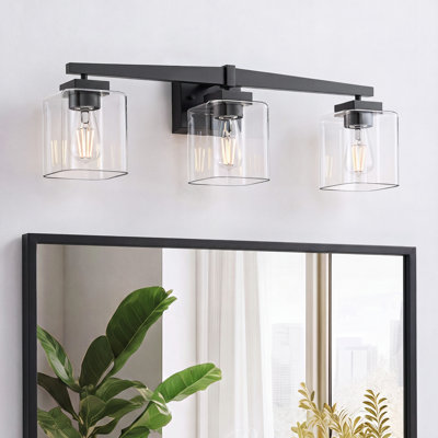 Black Square Bathroom Vanity Light
