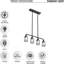 Luminaire suspendu pour îlot de cuisine 4 lumières