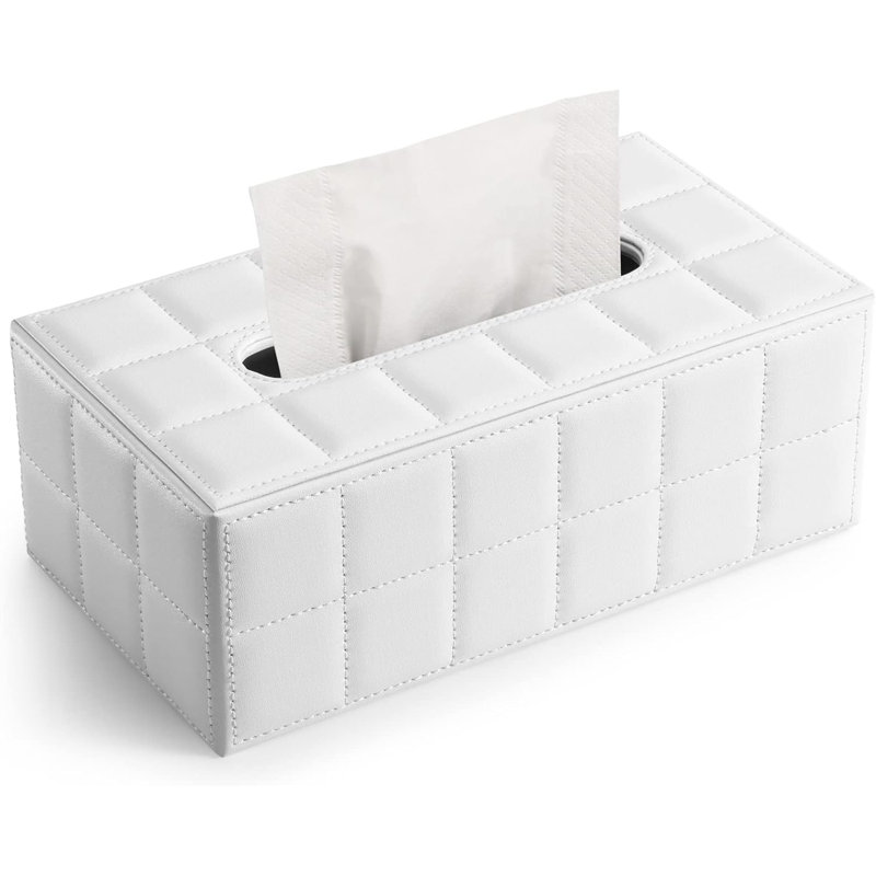 Tissue Box Cover, White
