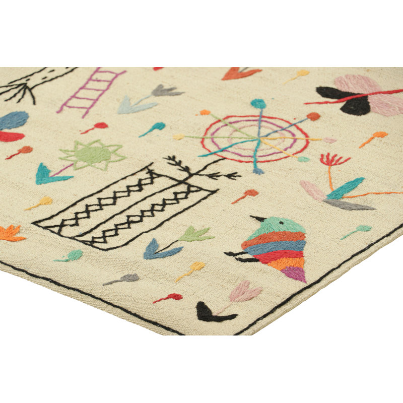 Rug & Kilim’S Suzani Style Kilim Runner Rug With Polychromatic Pictorials