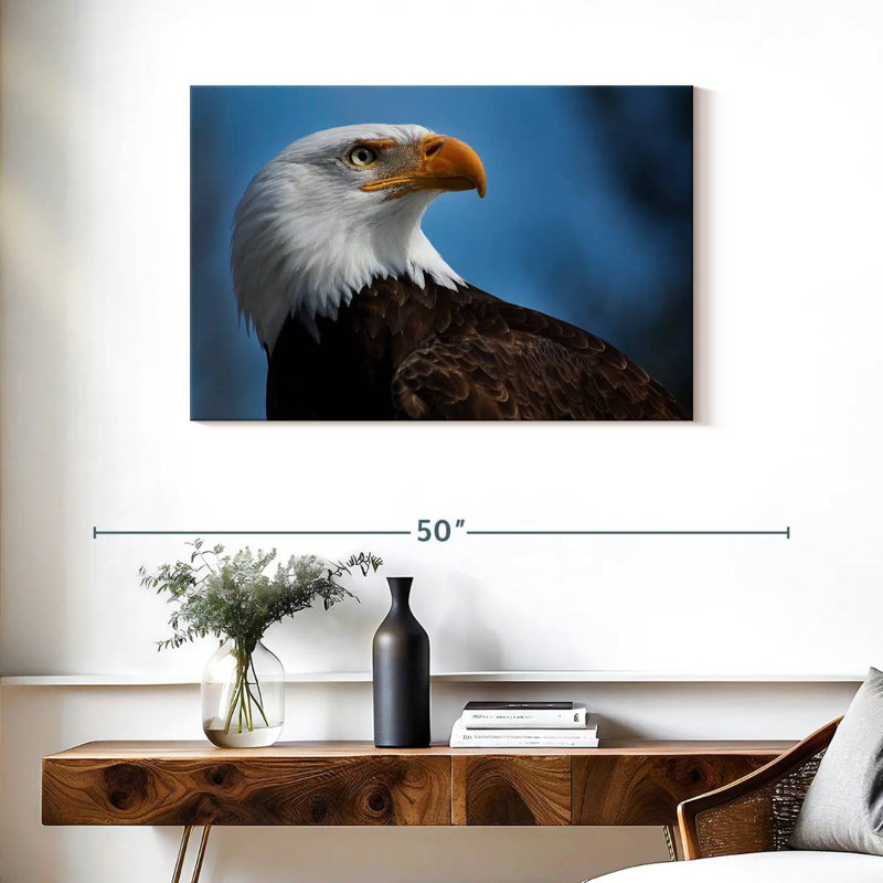 Brampt American Bald Eagle Headshot, 24'' H x 36'' W