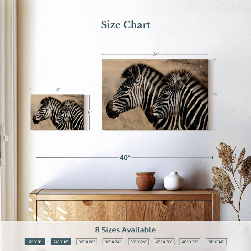 Brampt Zebra Friends, 16'' H x 24'' W