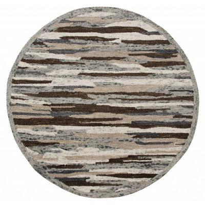 Joolia Hand Tufted Wool Camouflage Indoor Rug