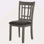 Ensemble de 2 chaises d'appoint à dossier moyen en treillis gris et noir