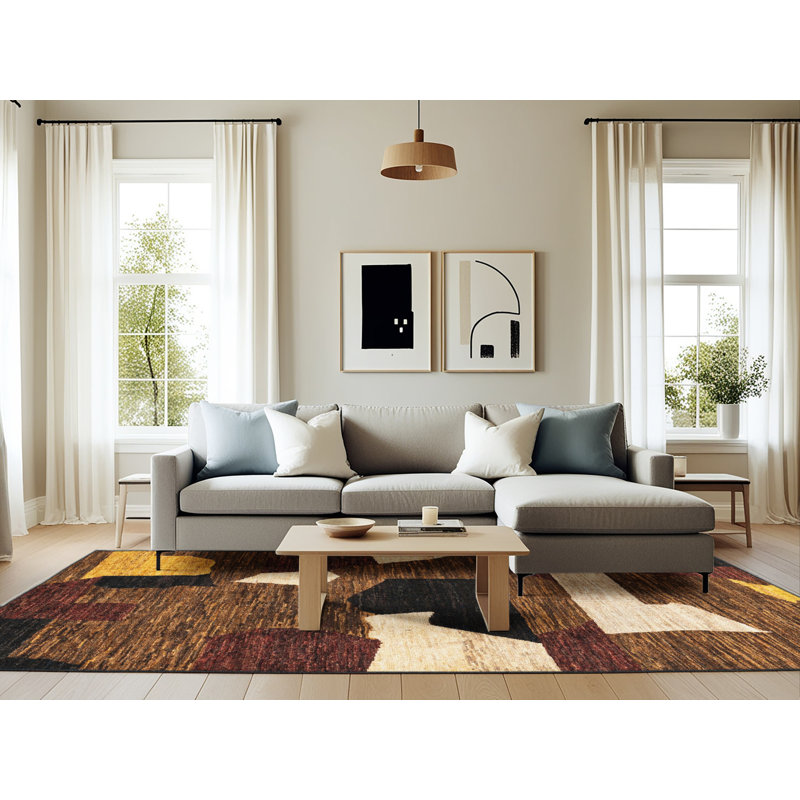 Tapis abstrait moderne 1828, Rectangle 6 pi x 9 pi