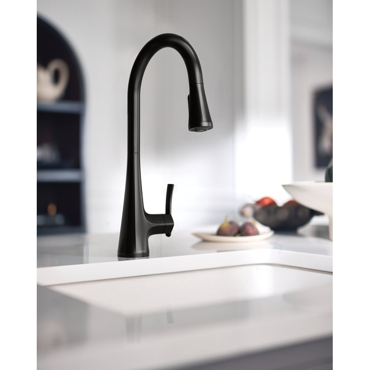 Sinema Pull Down Touchless Single Handle Kitchen Faucet with Voice Control, Motion Sense and With Accessories