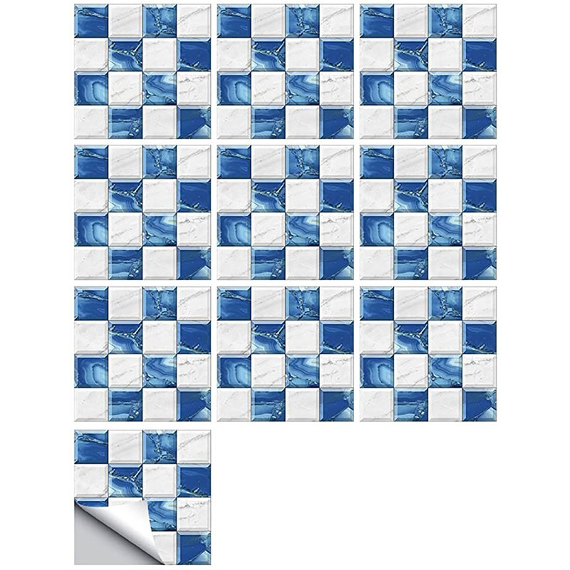 10pcs Home Decor Living Room Tile Set Strong Sticker Kitchen Wall Sticker