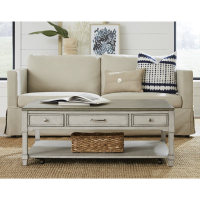 Darrielle Rubberwood Large Rectangular Cocktail Table