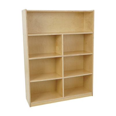 Birch 7-Compartment Divided Deluxe Book Case, 48" Height