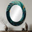 Majestic Motion Teal Spiral III - abstrait spirales murales, miroir bleu, impression sur métal-121602647-121602643