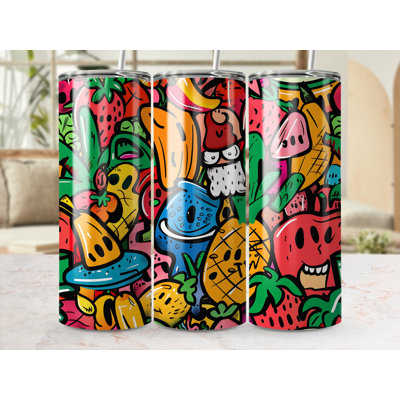 Choose Handmade Tumblers 591 mL Vacuum Insulated Stainless Steel (18/8) Travel Tumbler with Straw