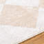 Beige Modern Washable Shaggy Rug, Chequered Anti-Slip Rug For Living Room, Dining Room, Bedroom, Kitchen-1557751023