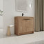 Meuble-lavabo sur pied 36 po avec lavabo en céramique blanche et 2 portes d'armoire à fermeture en douceur