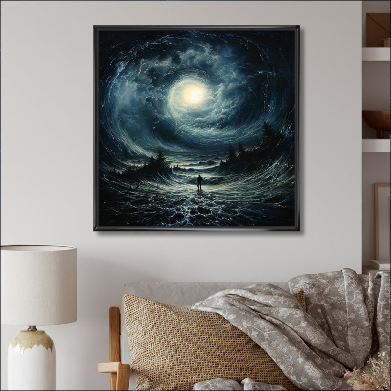 Jaquarius Vortex Symphony - impression, H 30 po x l 30 po x P 1 po, Cadre flottant noir